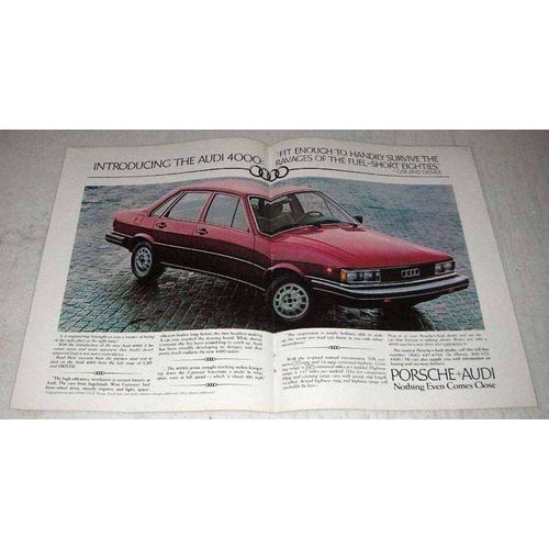 1979 Audi 4000 Car Ad - Survive Ravages of the Eighties
