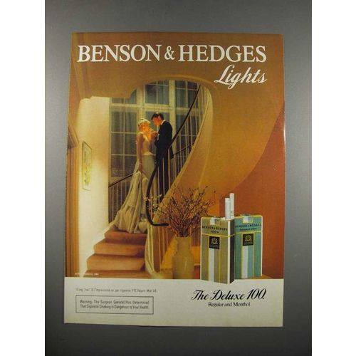 1985 Benson & Hedges Lights Cigarette Ad