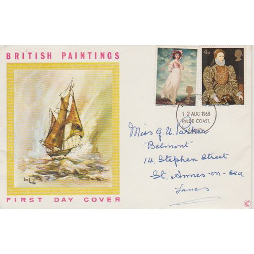 GB 1968 Paintings FDC Fylde Coast pm see others