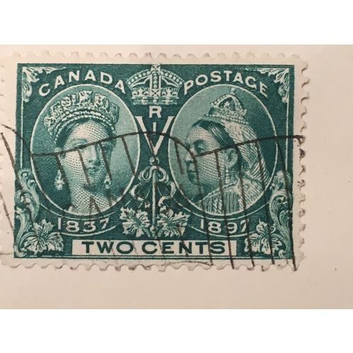 Canada QV Queen Victoria 1897 Jubilee 2d Green Used SG 124 postage stamp