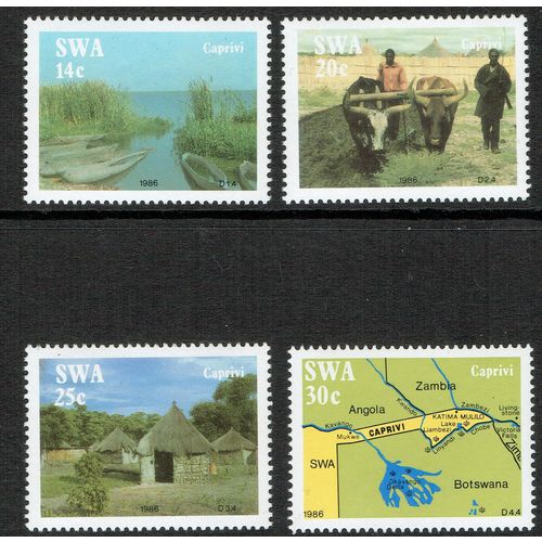 South West Africa 1986 Life in the Caprivi Strip set 4v SG467-470 UM