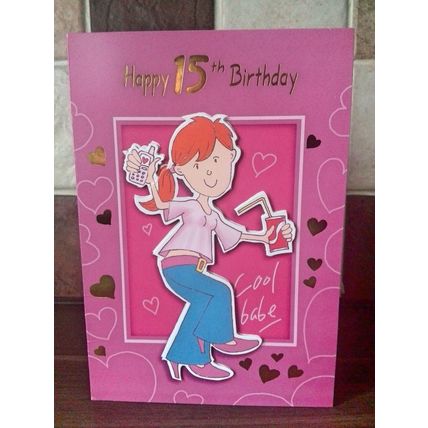 15th birthday card - 3d card - 014