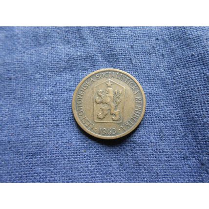 1963 CZECHOLOSVAKIA 1 KORUNA COIN.