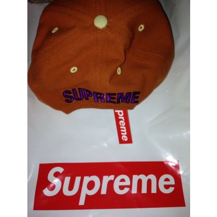 SUPREME BRAND NEW FLAT ECSTASY 6-PANEL SNAPBACK BURNT ORANGE BROWN HAT/CAP EMBRO