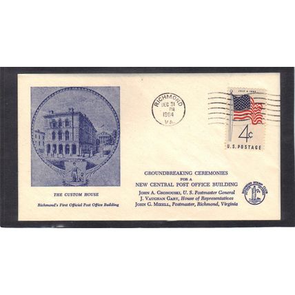 Event GroundBreaking of Custom House 1153 4c Flag (Unkn Cachet-U/A) CV00872