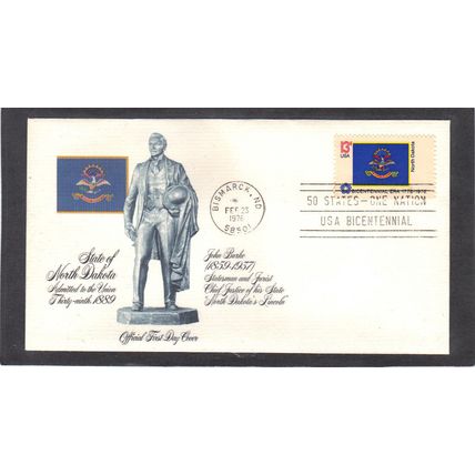 FDC Fleetwood 1671 13c North Dakota (Cachet-U/A) CV01204