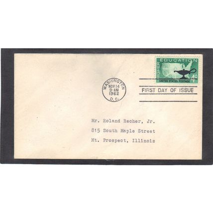 FDC 1206 4c Education (No Cachet-Typed/A) CV41981