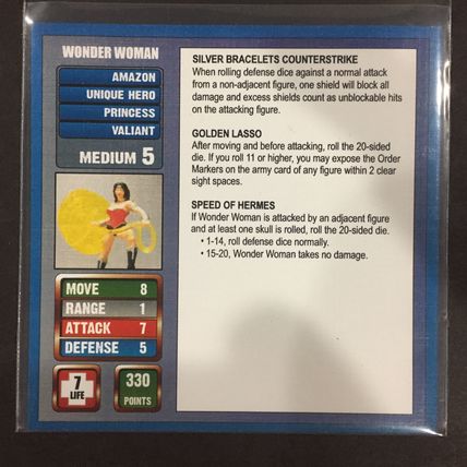 Heroscape: Custom Wonder Woman figure & card