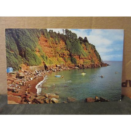 MAIDENCOMBE BEACH, TORQUAY, DEVON , used vintage postcard 1965 pm =
