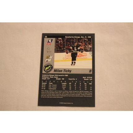 Milan Tichy 1993 Classic Pro Hockey Prospects NO. 25