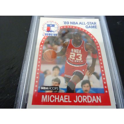 1989-90 NBA Hoops Card # 021 Michael Jordan All-Star PSA Mint (9) Chicago Bulls