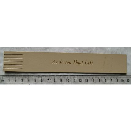 Vintage: grey leather bookmark - Anderton Boat Lift