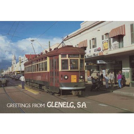 Greetings From Glenelg Tram Jetty Road Railway South Australia Postcard