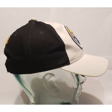 VINTAGE NFL STEELERS FOOTBALL TEAM BLK/WHT ADULT HAT CAP EMBROIDERED TWO TONED