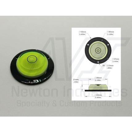 4pcs Acrylic Ø42x30x11mm Round Bullseye Spirit Bubble Level Sens: ±1° in circle