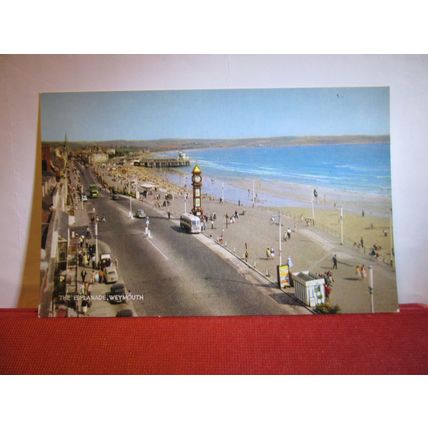 WEYMOUTH ESPLANADE, DORSET unused vintage postcard by J. Salmon =