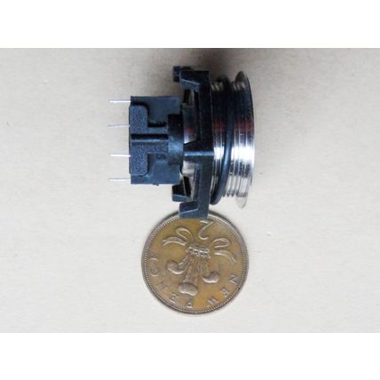 Large Stainless Steel Doorbell Push Button New Old Stock Modernist House Home