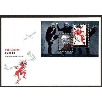 Sweden 2008 FDC MS Dario Fo - Nobel Prize Winner