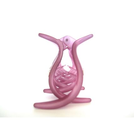 Light purple hair claw clip with crystals for fine thin hair