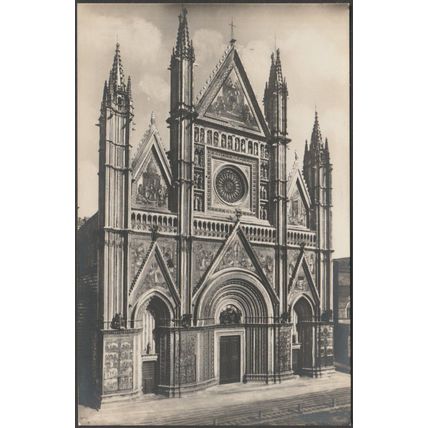 Facciata del Duomo, Orvieto, Terni, c.1920s - Angeli Foto Cartolina