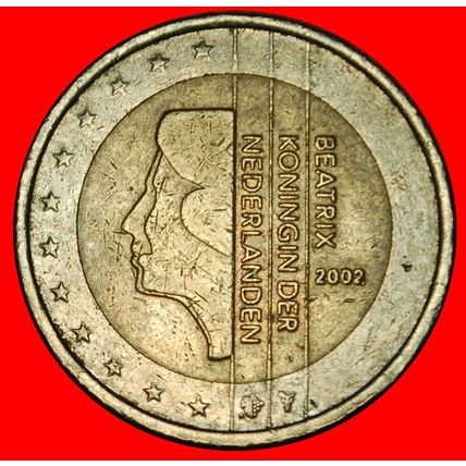 Ⰶ BEATRIX (1980-2013): NETHERLANDS ★ 2 EUROS 2002! PHALLIC ★LOW START★NO RESERVE