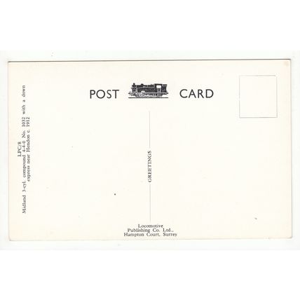 Midland 1032 Steam Locomotive Engine Train Railway Postcard LPC8
