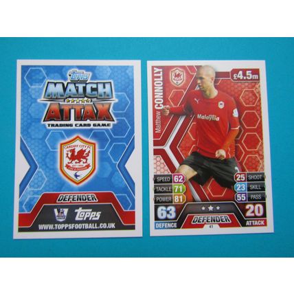 41. Matthew Connolly - Cardiff City - Match Attax 2013/14 Football Card EF1