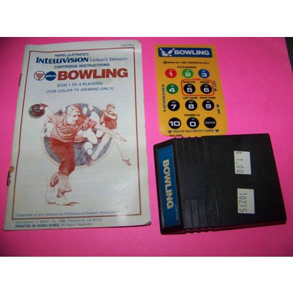 USED!! INTELLIVISION HOCKEY, BOWLING, POKER, TENNIS AND BASEBALL GAMES, FREE SH!