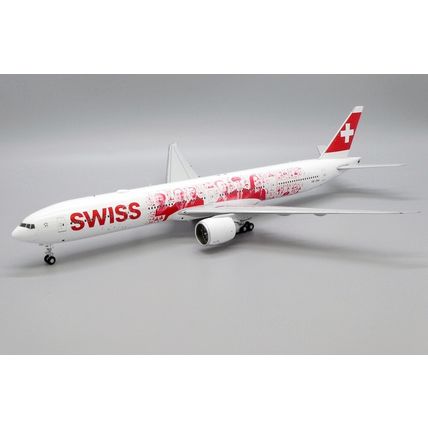 B777-300ER SWISS "FACES OF SWISS" REG: HB-JNA W/STAND - JC WINGS XX20038 1/200