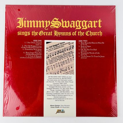Jimmy Swaggart Sings The Great Hymns Of The Church~1980 JIM LP135 Vinyl LP