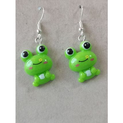Cute green Frog/froggy Dangle Earrings novelty kitsch fashion gift
