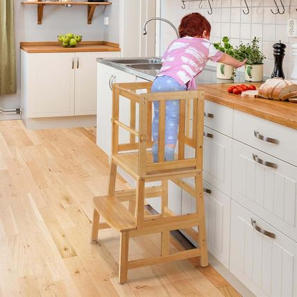 COSYLAND Kids Kitchen Step Stool，Toddler Standing Tower with CPC Certification,