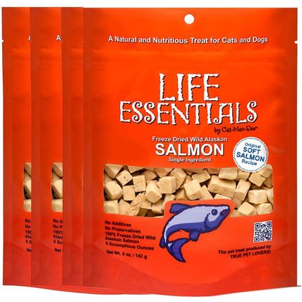 LIFE ESSENTIALS by CAT-MAN-DOO All Natural Freeze Dried Wild Alaskan Salmon Trea
