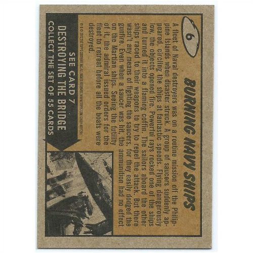 2012 Topps Mars Attacks Heritage - #6 - Burning Navy Ships