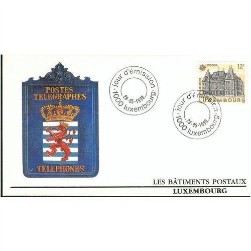 Luxembourg FDC 1990 - SG 1273-1274 - Europa Post Office Buildings x 2 covers