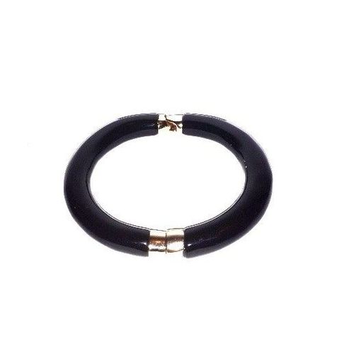 Black Enamel Magnetic Bangle