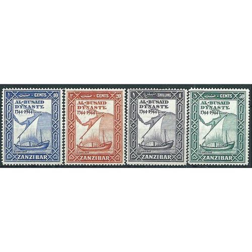 Zanzibar 1944 Centenary of Al Busaid Set SG327-330 Light Mounted Mint ... .