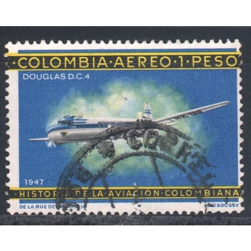 Colombia stamps 1965 - SG1164 - 1 peso - Douglas DC-4 (1947) - used