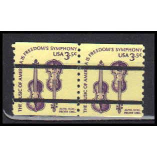 1813a 3.5c Violins Fine MNH Dry Gum Pair PreCnx CA0374