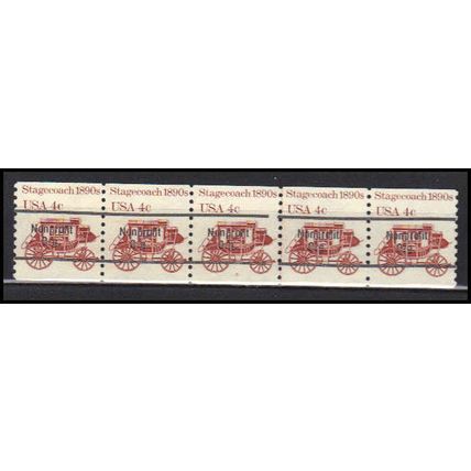 1898Ab 4c Stagecoach Fine MNH Dry Gum PNC 6/5 Line Gap AA0114