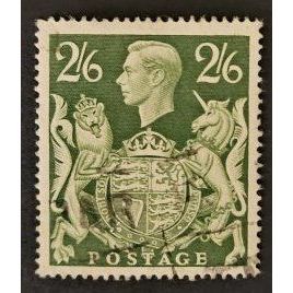 GB 1942 George VI 2s6d green from badge set SG476b