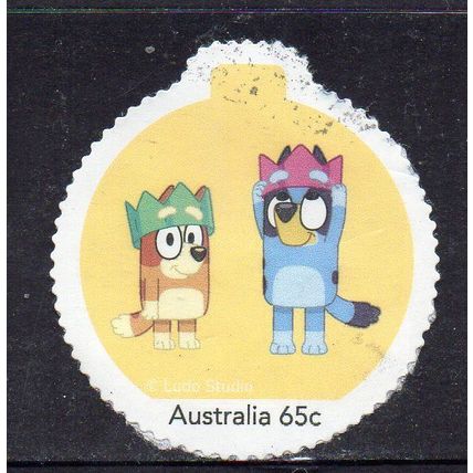 AUSTRALIA: 2024, MERRY CHRISTMAS BLUEY, USED SELF-ADHESIVE MY STAMP. 33/34