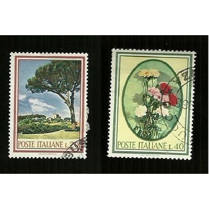 Francobolli Italia Repubblica 1966 - 2 Valori Flora Italiana