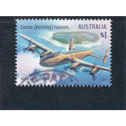 Cocos (Keeling) Islands -2017 - Aviation, Avro Lancastrian - $1.00 used