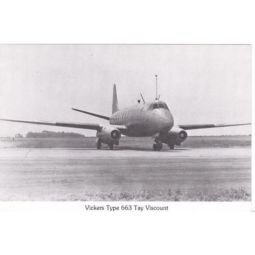 Vickers Type 663 Tay Viscount Aircraft Postcard (A24956) undivided back