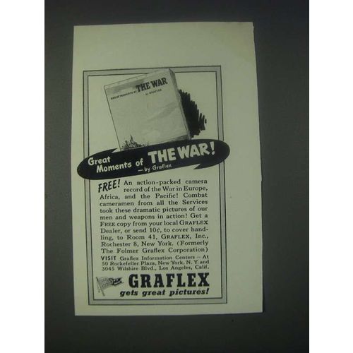 1946 Graflex Camera Ad - Great Moments of the War