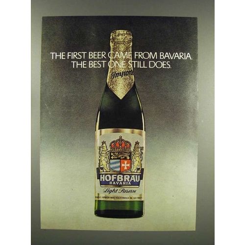 1976 Hofbrau Beer Ad - Came From Bavaria