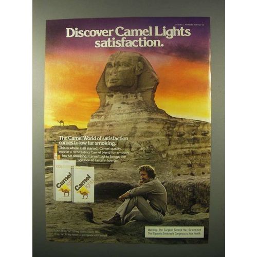 1980 Camel Lights Cigarettes Ad - Satisfaction