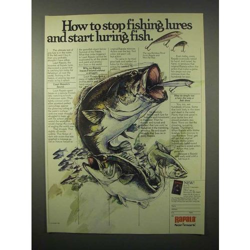 1980 Rapala Fishing Lure Ad - Start Luring Fish