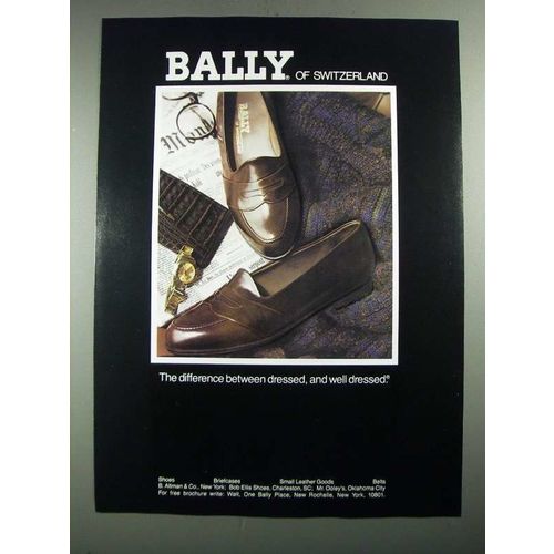 1987 Bally of Switzerland Shoes Ad